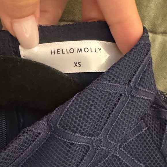 Navy Lace High-Neck Jumpsuit - Picture 5 of 5